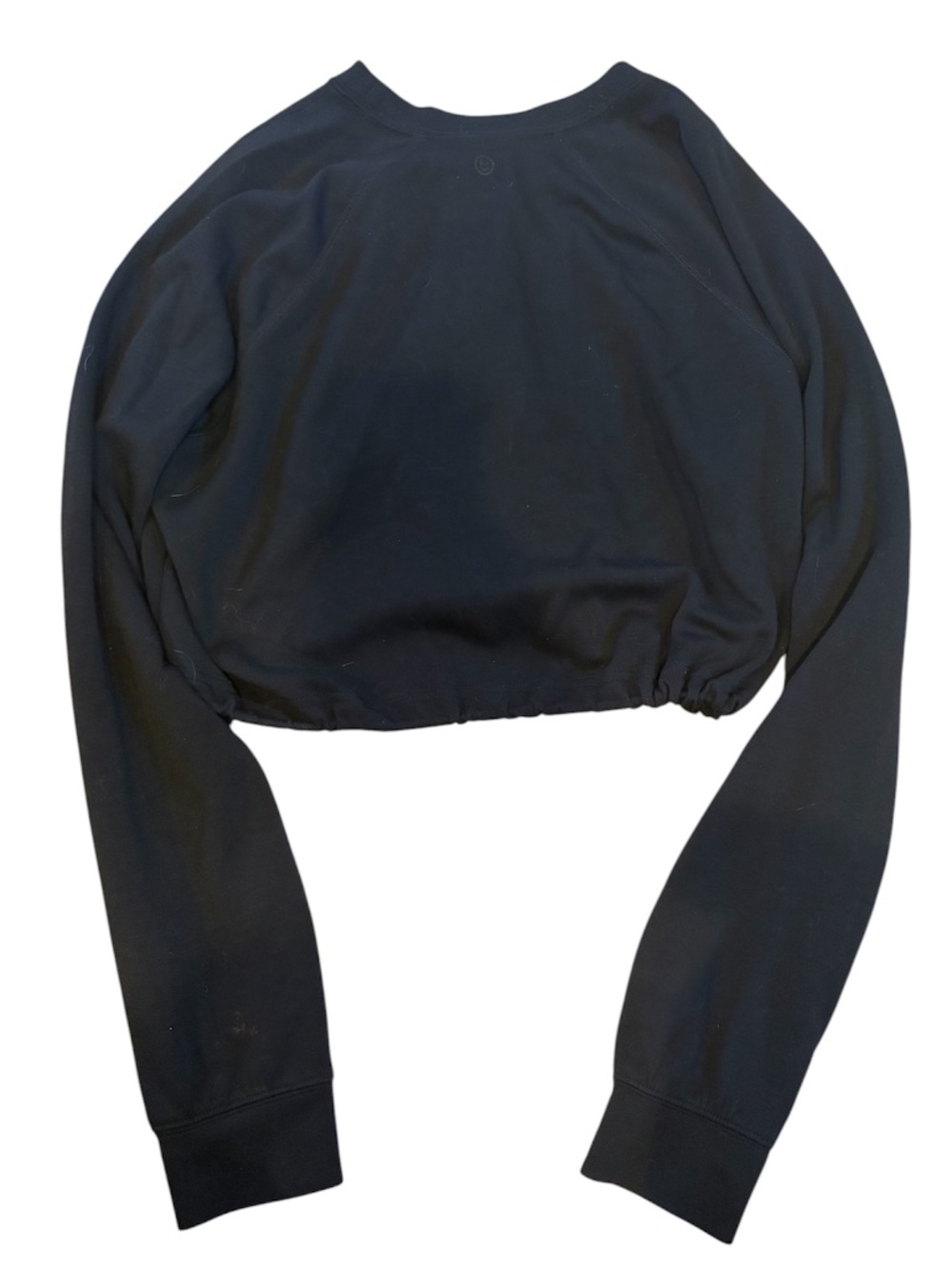 Hollister Gilly Hicks Black Long Sleeve Crop Top with Cinch Waist - Picture 2 of 4